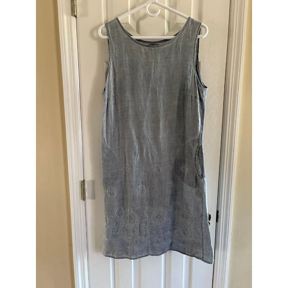 Lina Tomei Linen Blend Dress Sleeveless